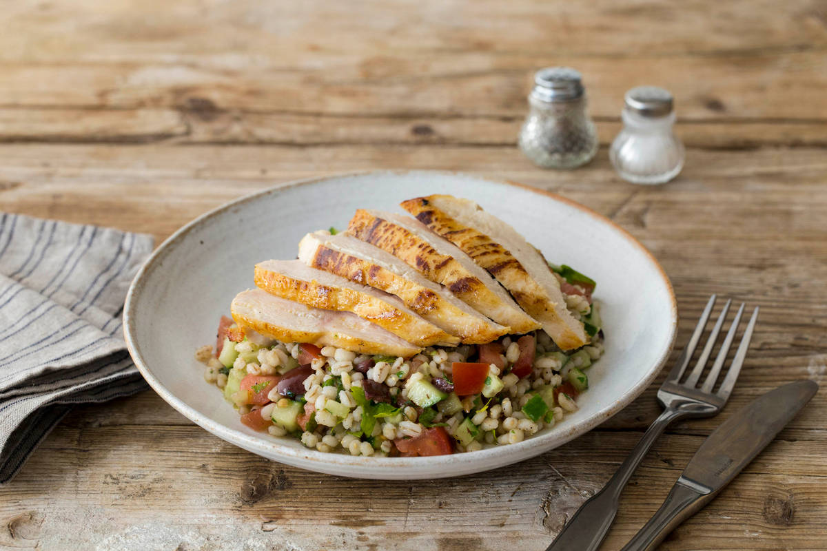 Chicken with Herbed Pearl Barley Salad