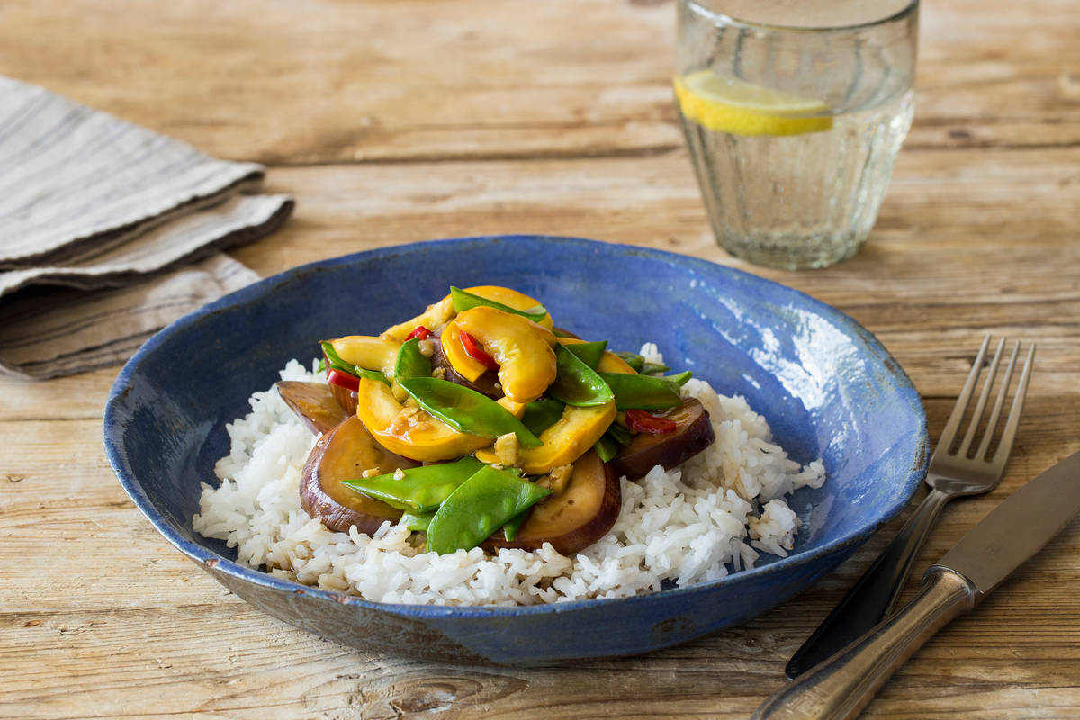 Ginger Eggplant Stir Fry