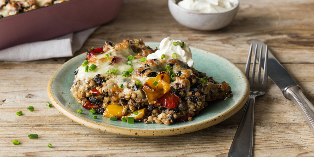 Mexican Black Bean & Buckwheat Bake