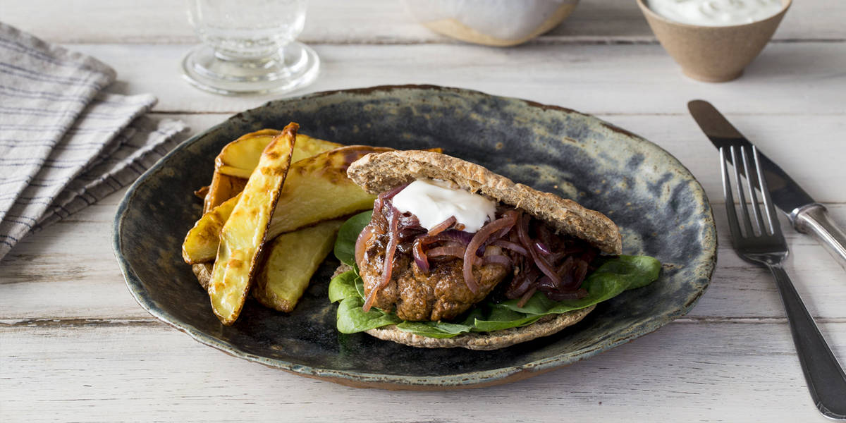 ‘Ksar Char Bagh’ Moroccan Beefburgers