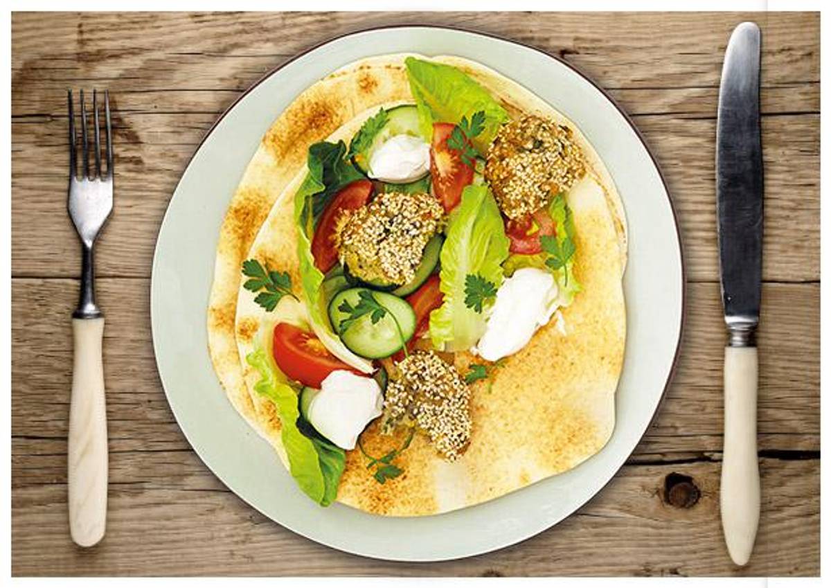 Ofen-Falafel mit Sesam-Kruste