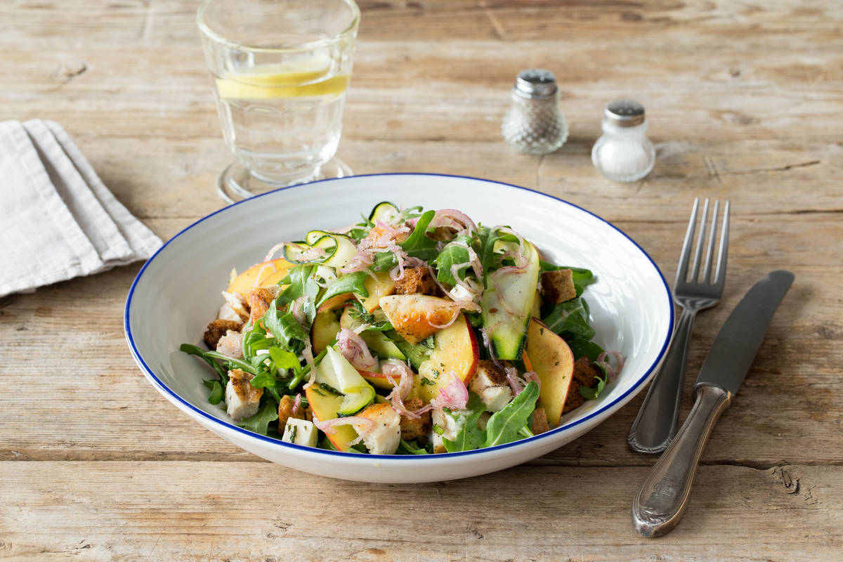 Chicken and Nectarine Panzanella