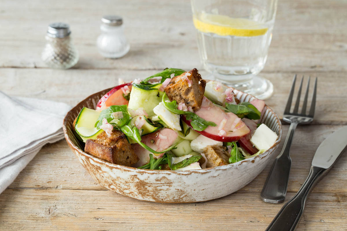 Nectarine & Zucchini Panzanella