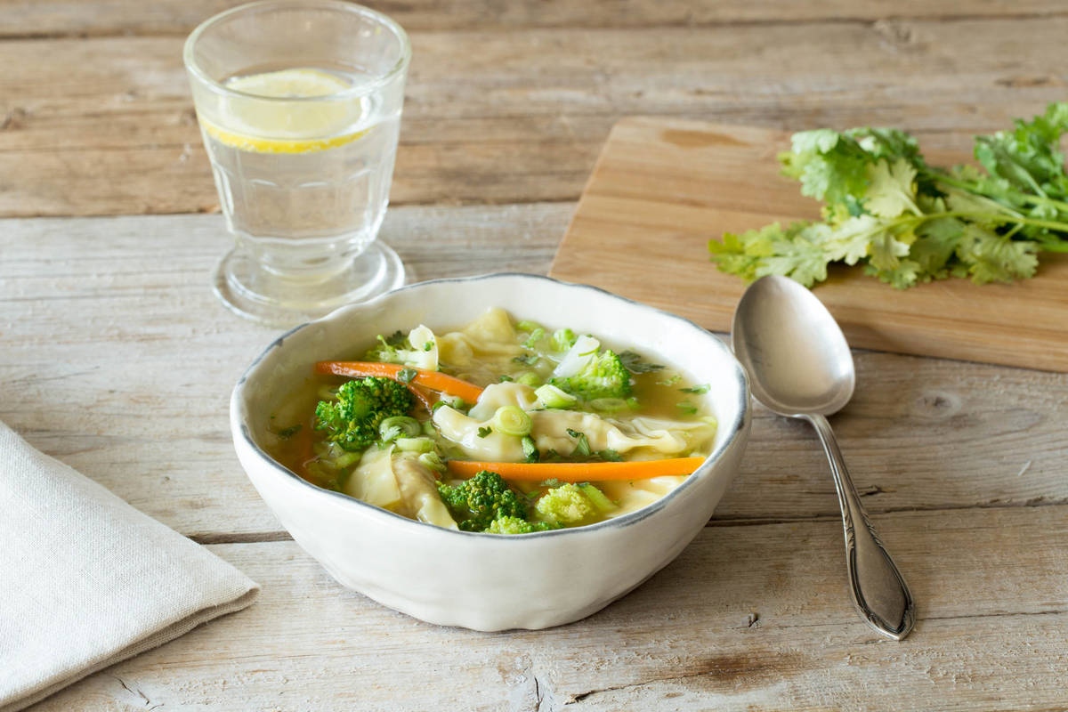 Asian Shrimp and Pork Wonton Soup