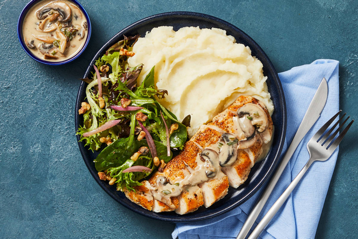 French-Inspired Chicken and Mushroom Dinner