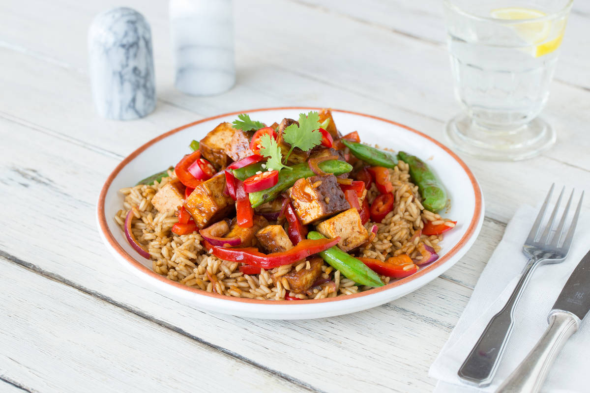 Chinese Sticky Tofu Stir Fry