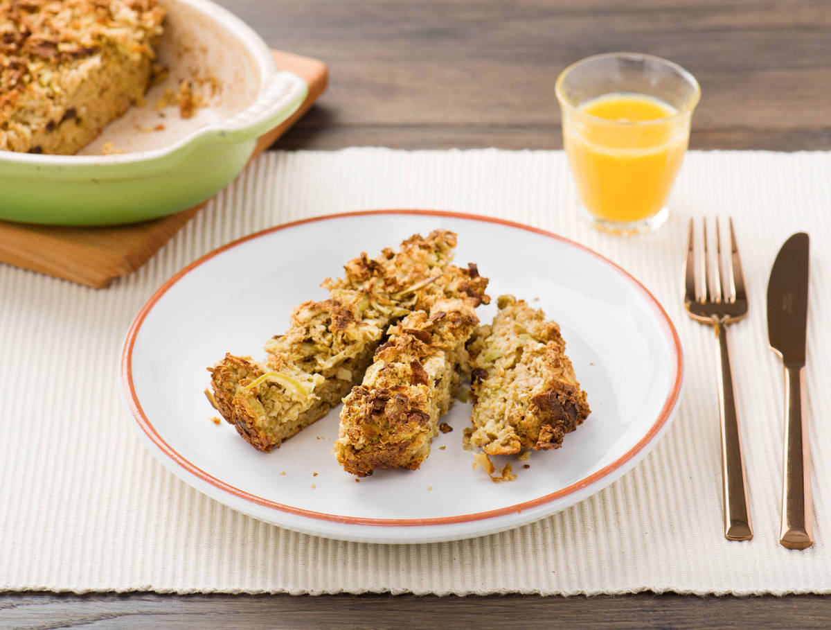 Ontbijtkoek met appel en havermout