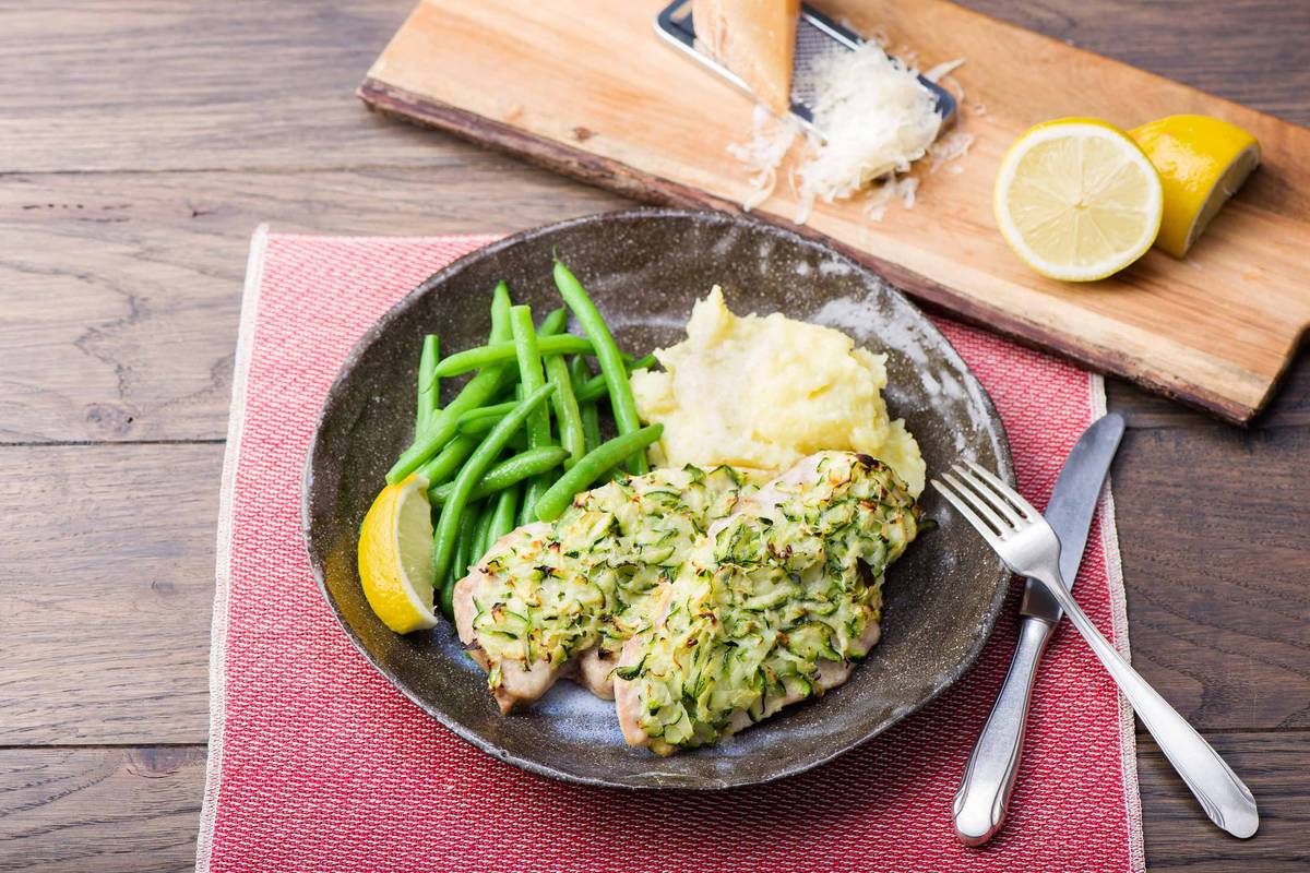 Zucchini & Parmesan Topped Chicken