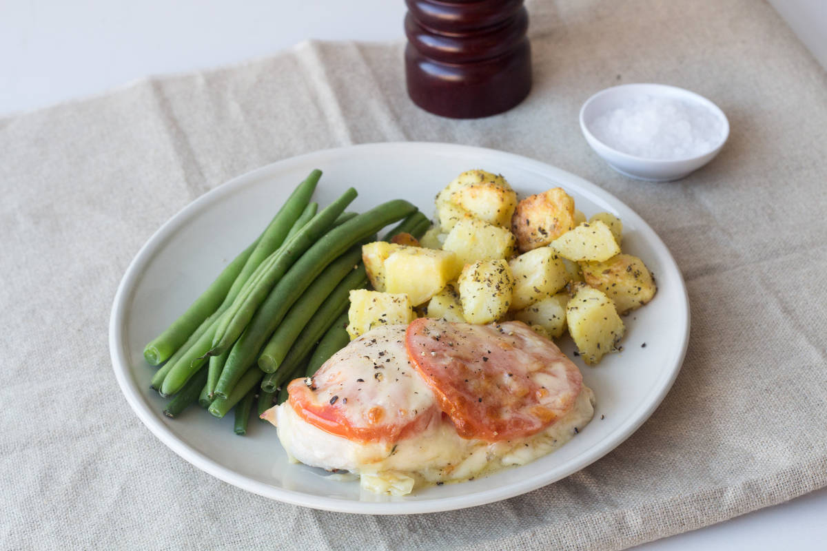Chicken Parmigiana with Crispy Potatoes