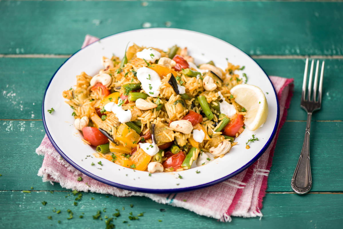 Leckere Gemüse-Paella