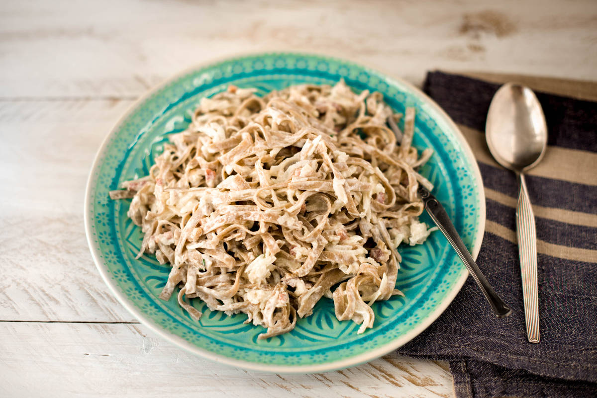 Vorweihnachtliche Fettucine mit Maronensoße