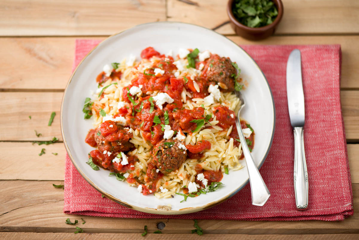 Family Fetta & Lamb Meatballs with Risoni
