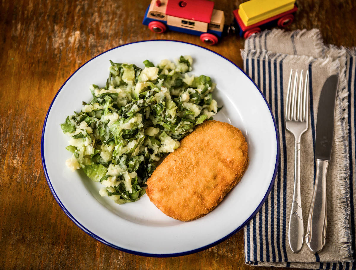 Andijviestamppot met champignon cordon bleu