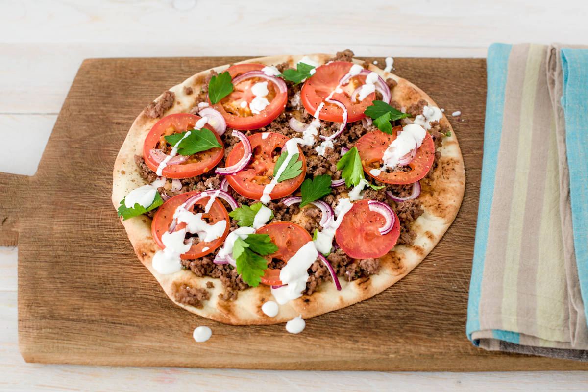 Moroccan Lamb Flatbreads with Fresh Tomato