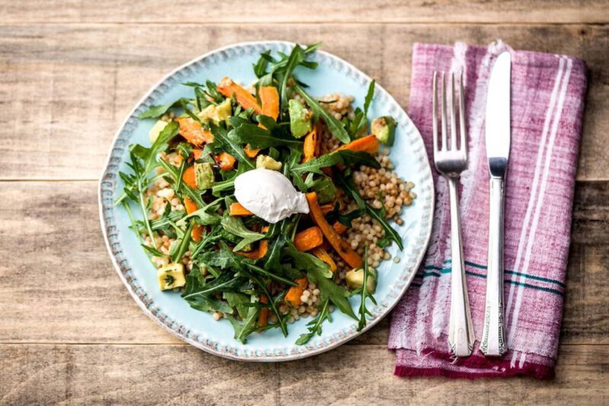 Roasted Carrot and Avocado Salad