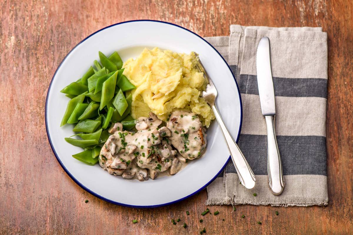 Klassiker: Schweinefilet mit Champignons-Soße