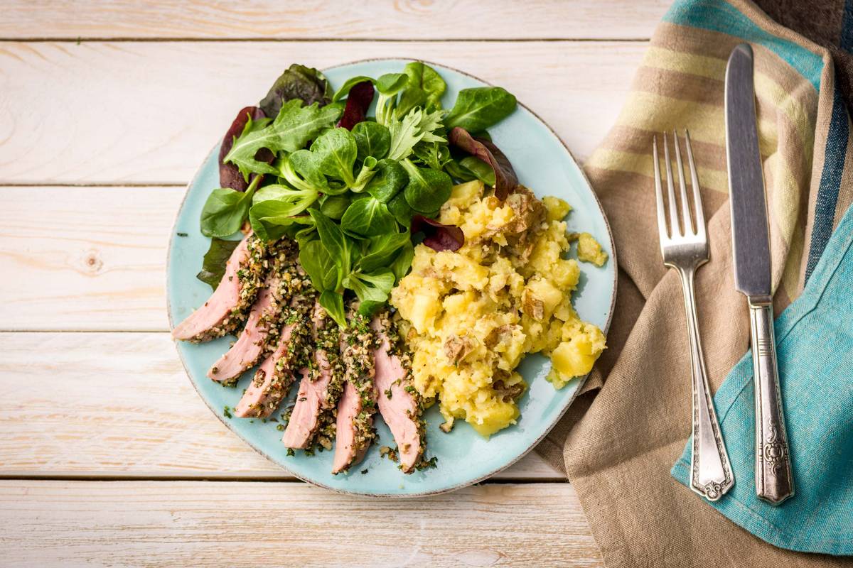 Herby Dukkah and Lemon Crusted Pork