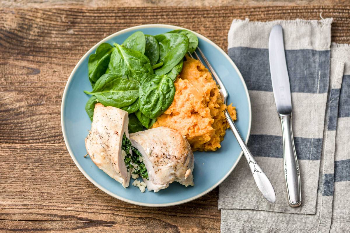 Spinach & Fetta Stuffed Chicken