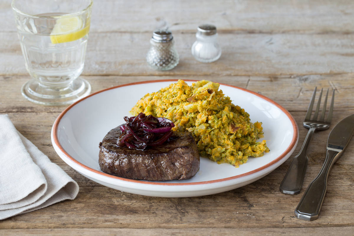 Scotch Fillet with Caramelised Onion