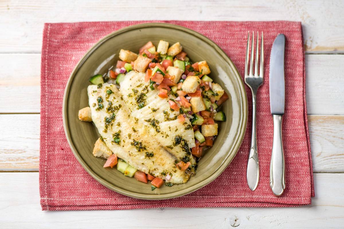 Pan Fried Tilapia with Panzanella