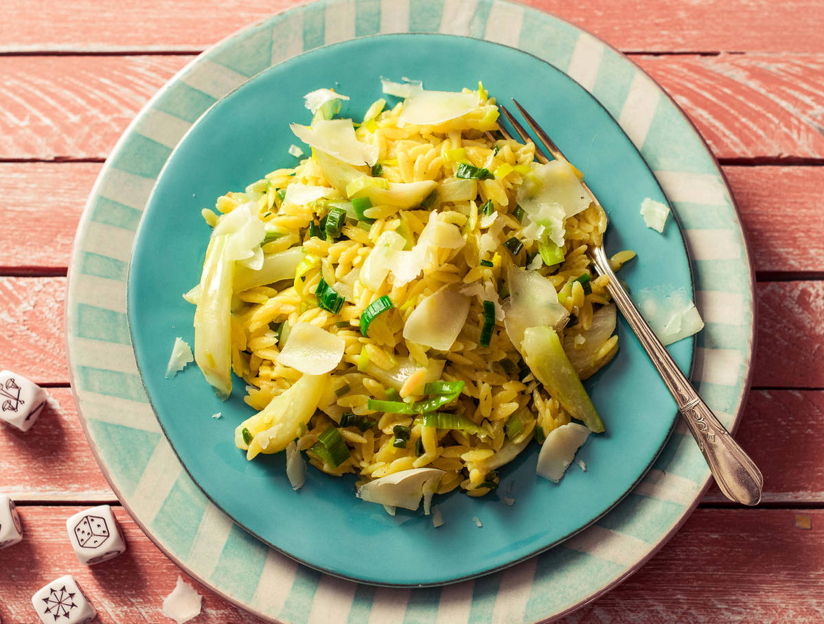 Orzo met prei