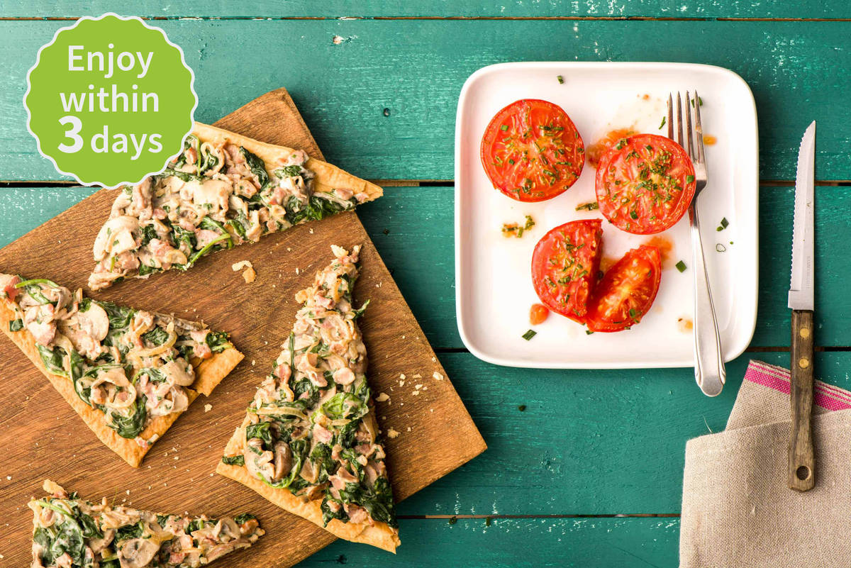 Spinach, Mushroom and Bacon Puff