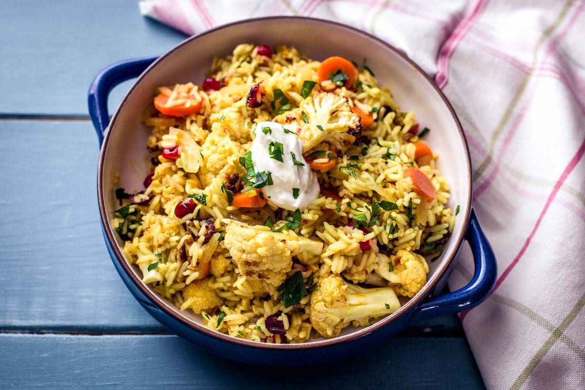 Roasted Cauliflower Biryani