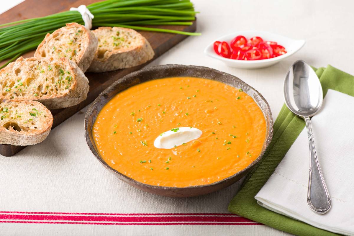 Hello Herbst! Süßkartoffel-Rüebli-Suppe