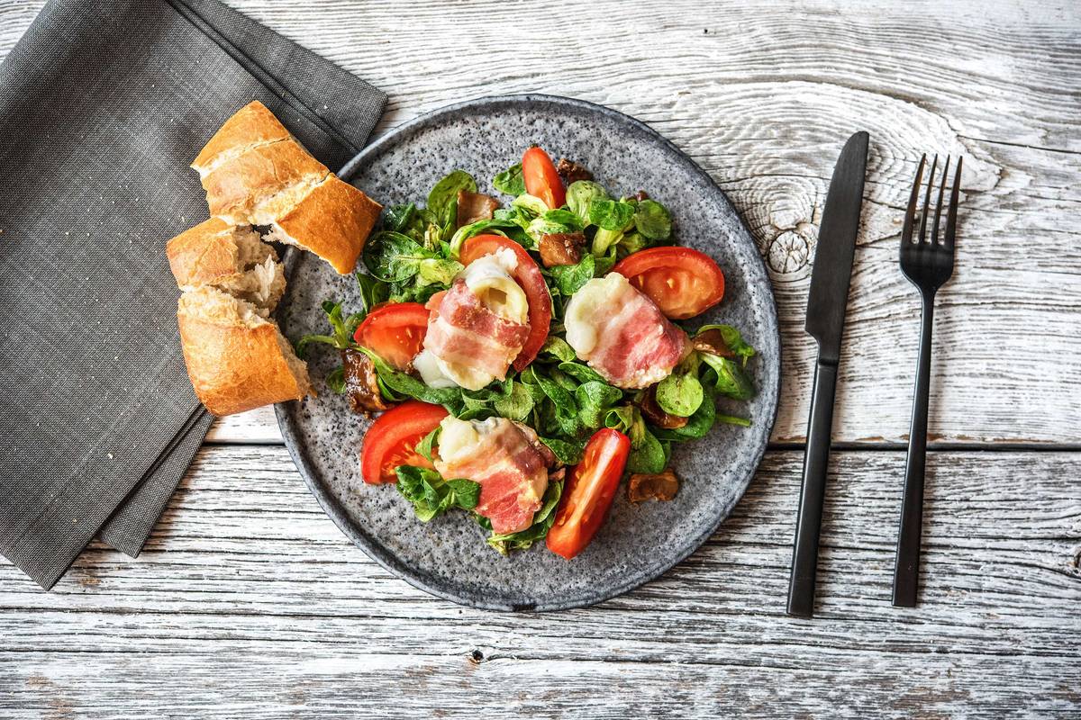 Ziegenkäse-Pancetta-Taler