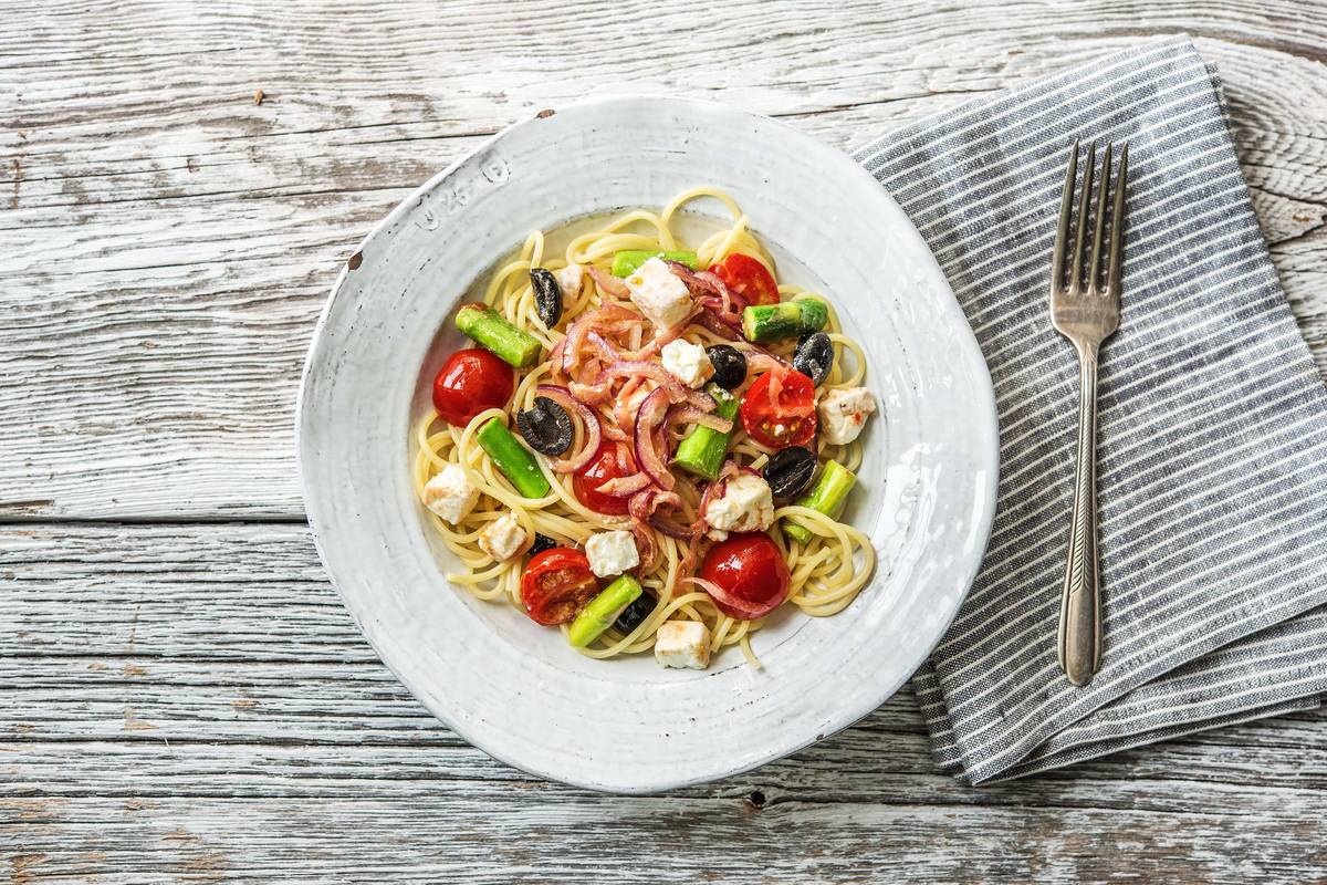 Mediterrane Spargelpasta