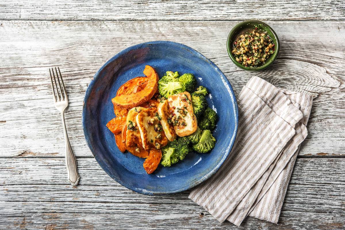 Honey-Walnut Halloumi