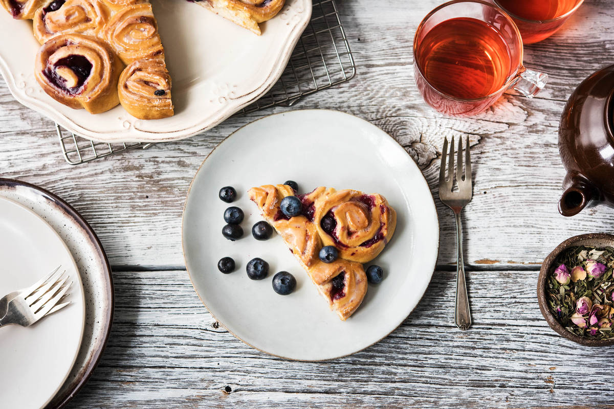 Heidelbeer-Zimtschnecken-Kuchen