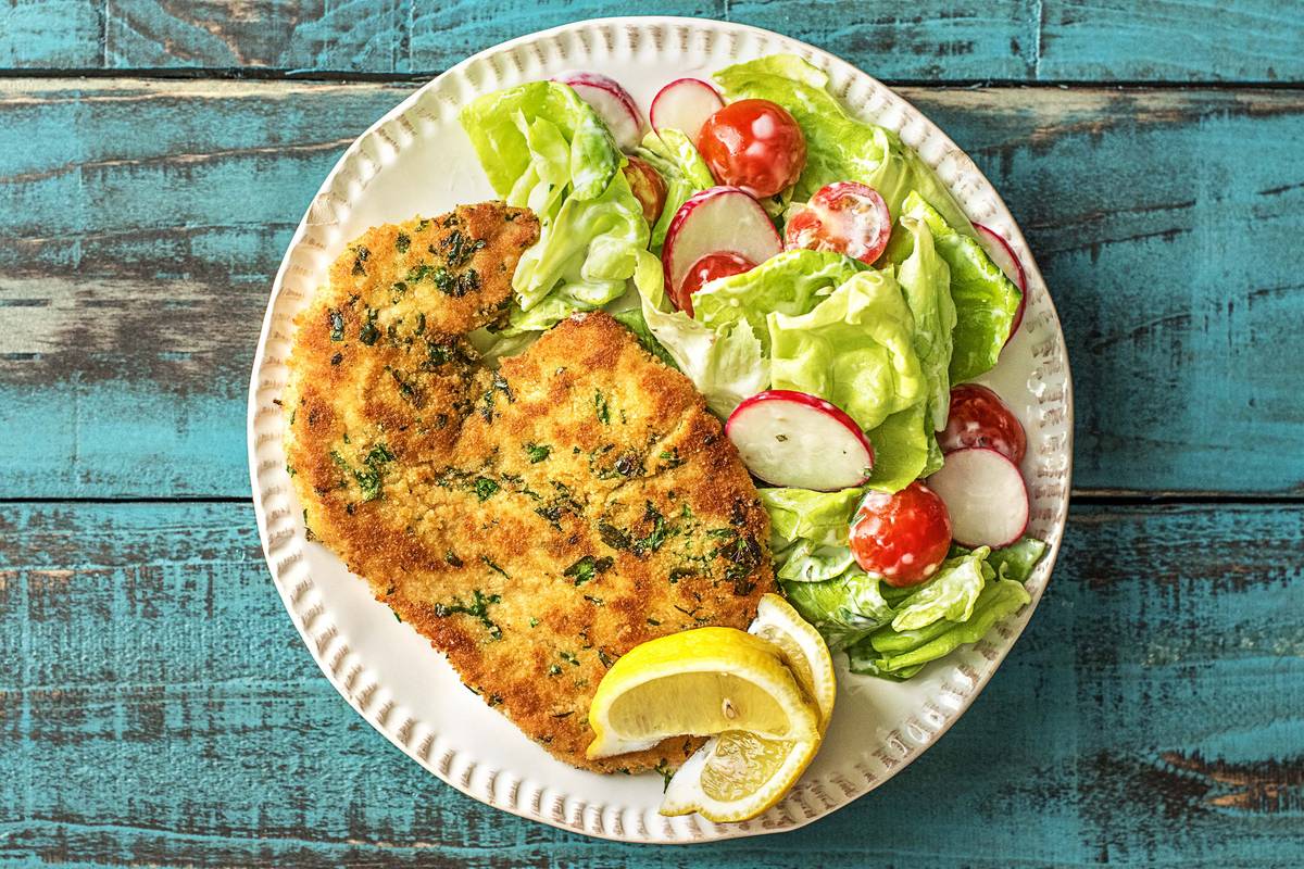 Knuspriges Kräuterschnitzel