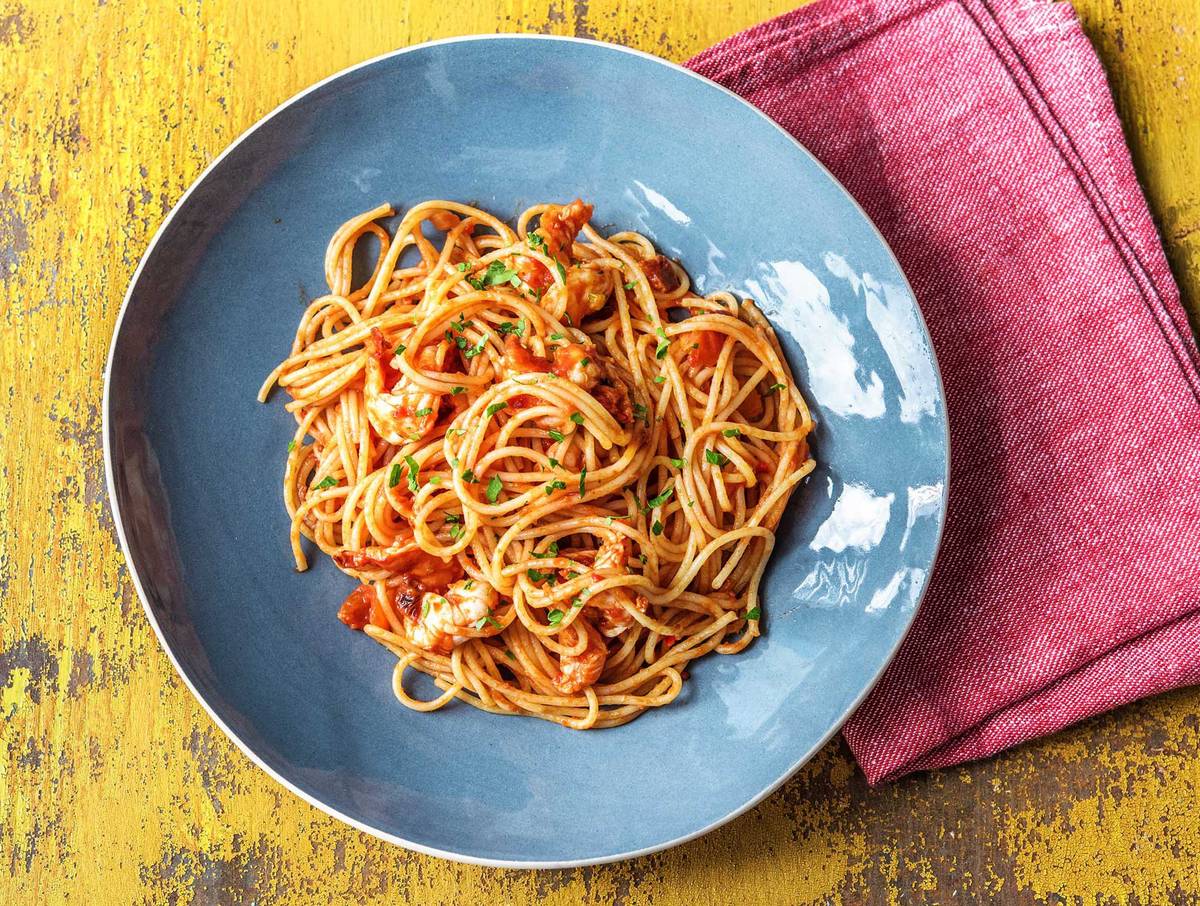 Chilli King Prawn Spaghetti