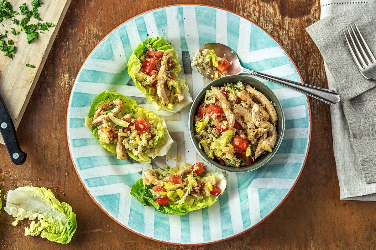 Gyros de poulet et taboulé tiède