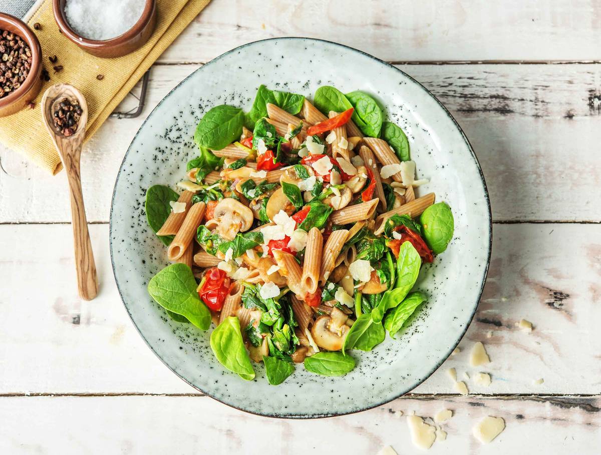 Penne de sarrasin et de lin aux légumes