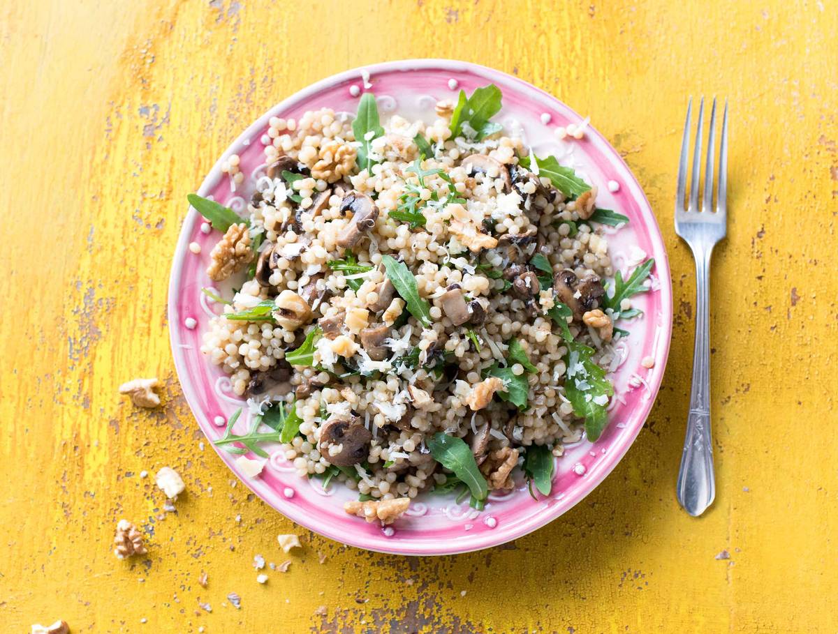 Couscous perlé aux champignons