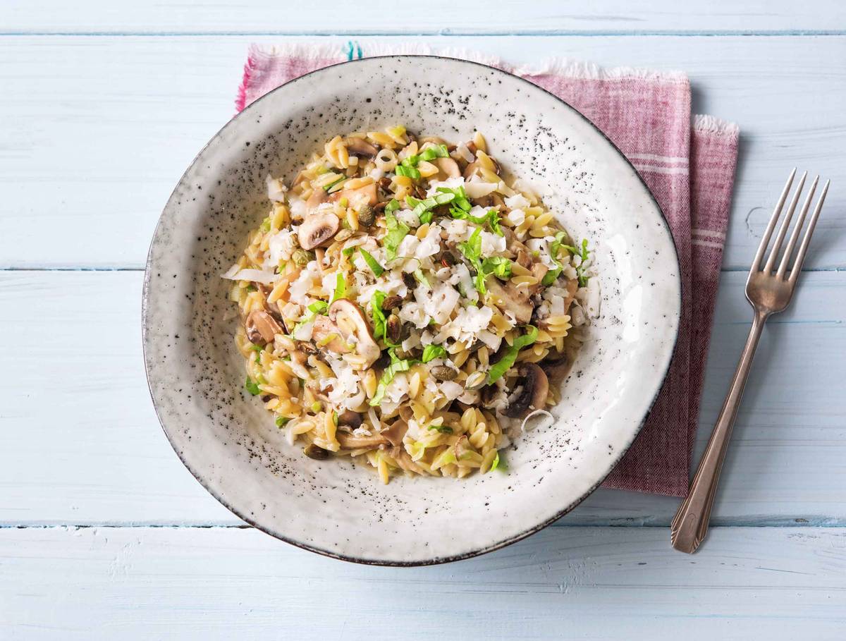 Risotto d’orzo aux champignons