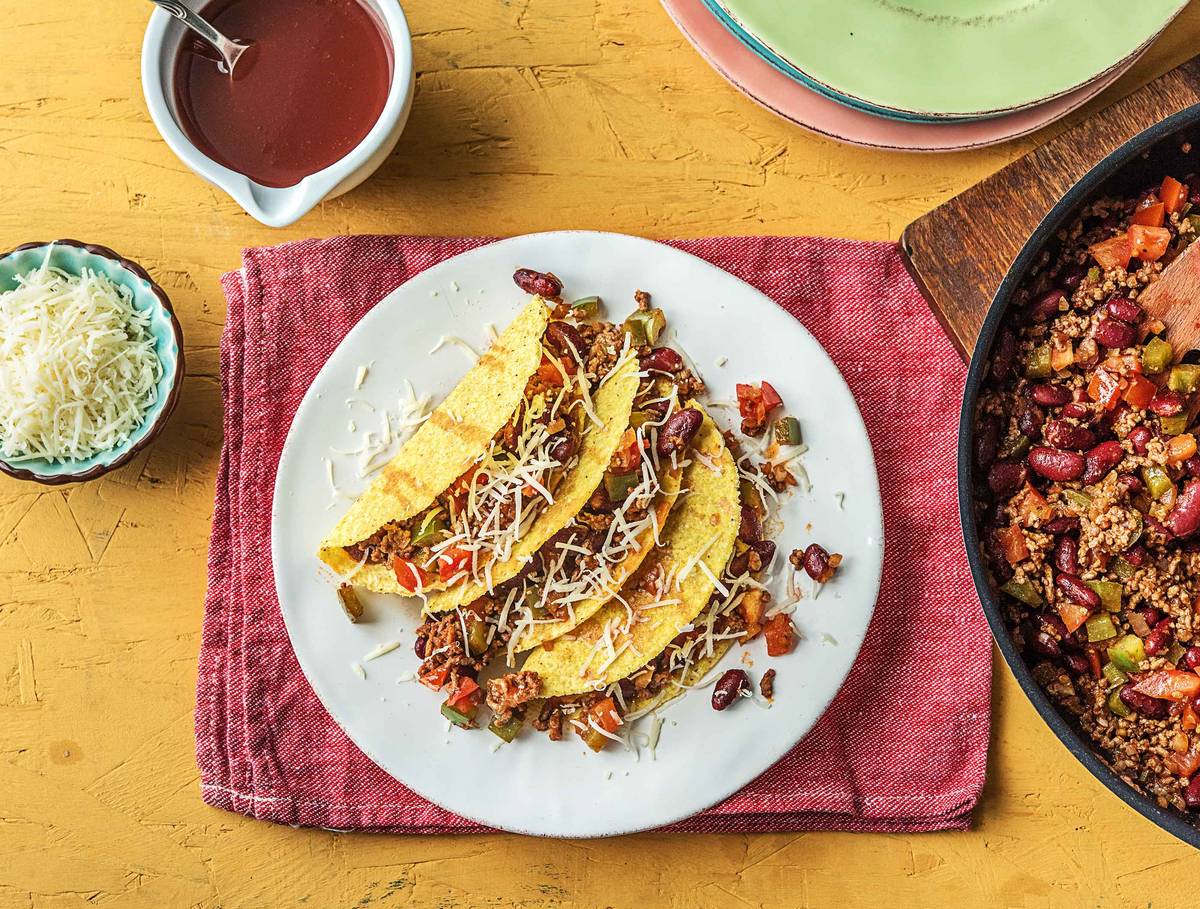 Tacos mexicains au hachis de boeuf