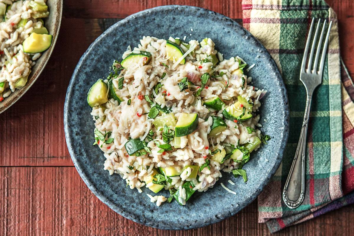 Risotto fondant à la courgette et au céleri