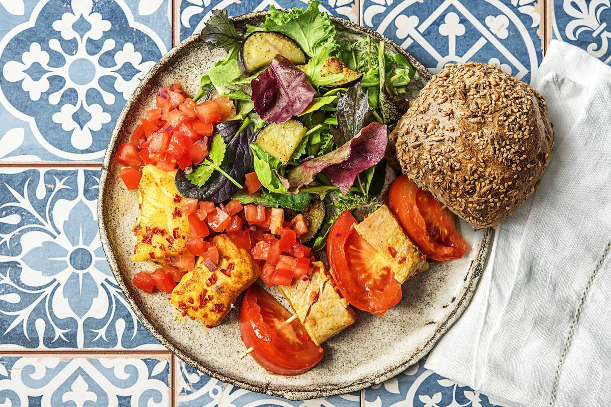 Brochette de poisson et sauce tomate maison