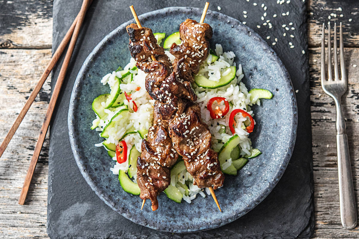 Asiatische Rindsspiessli