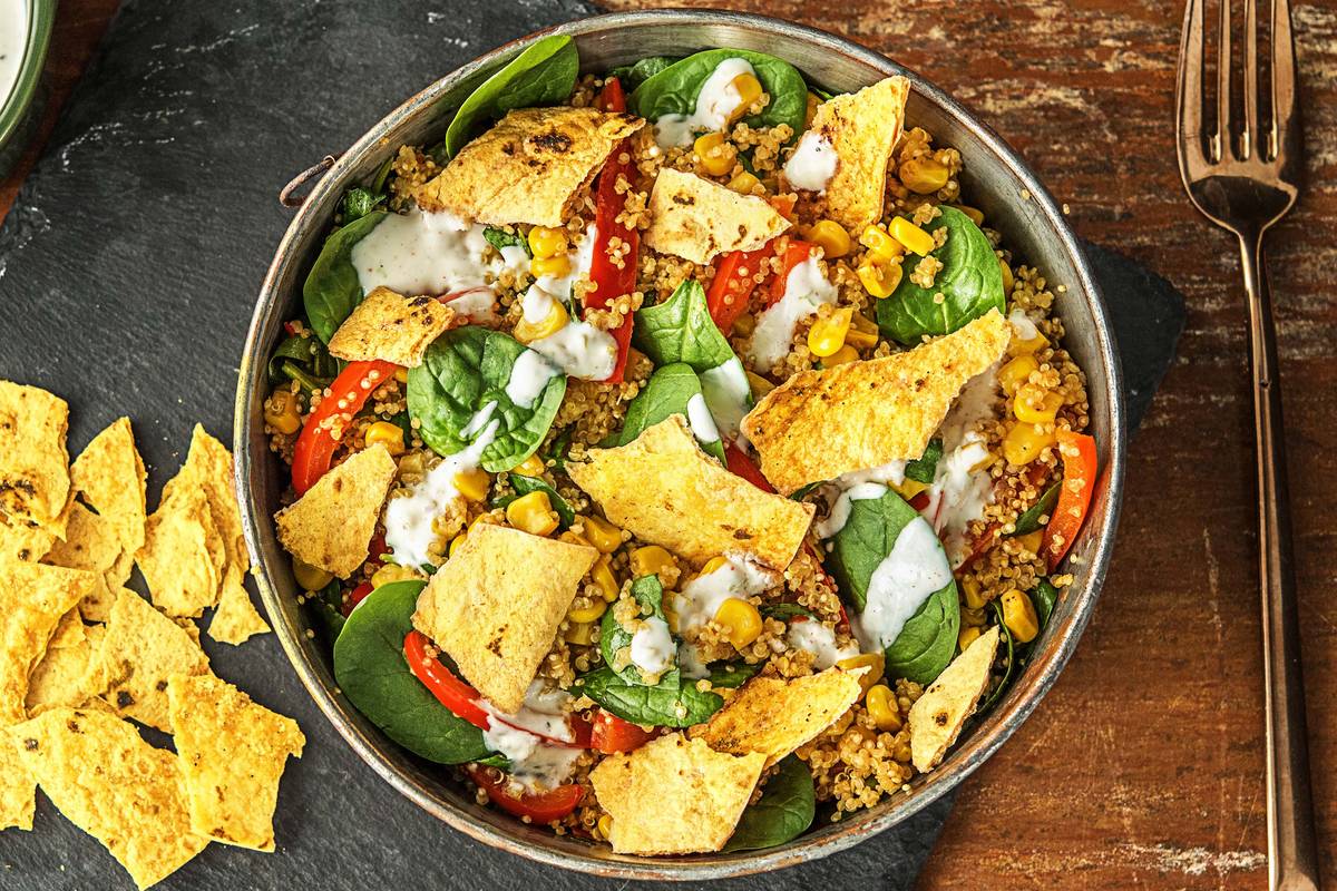Mexicaanse quinoasalade met tacochips