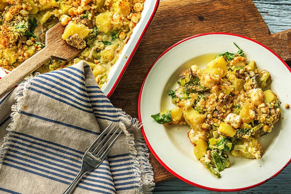 Gemüse-Hirtenkäse-Auflauf