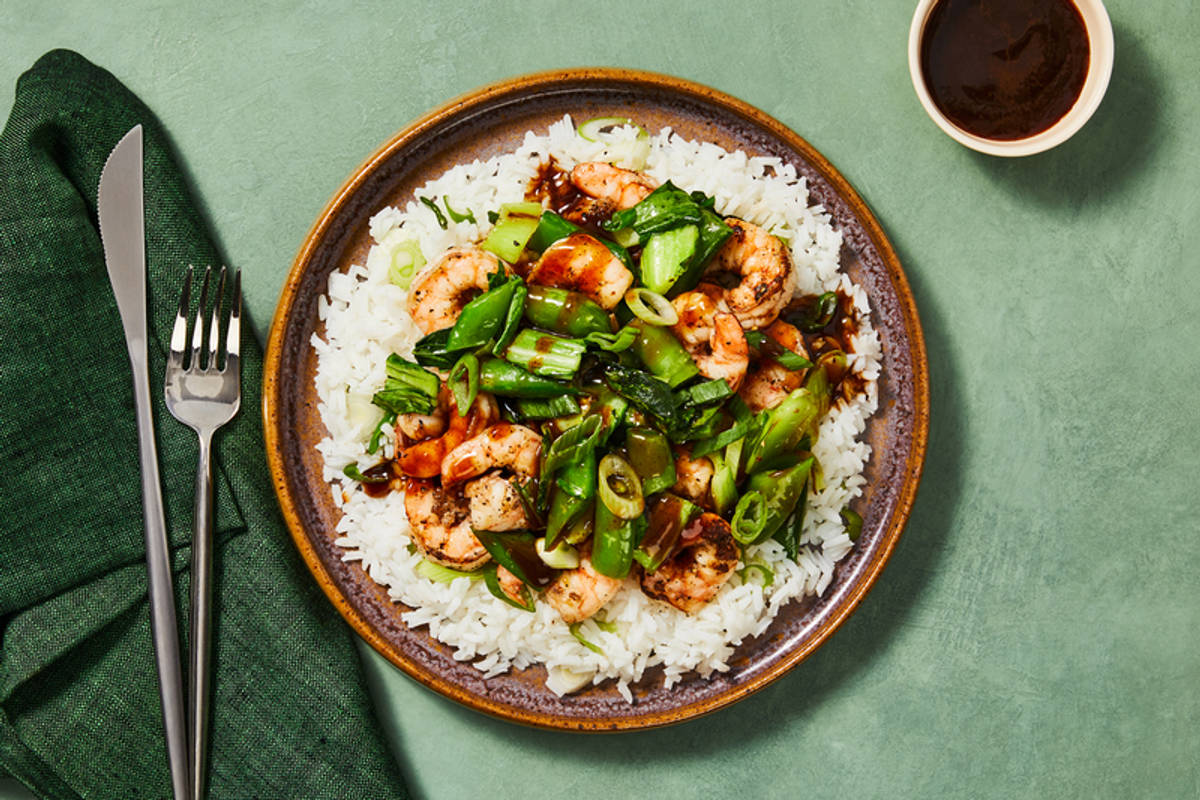 Hoisin-Glazed Double Shrimp