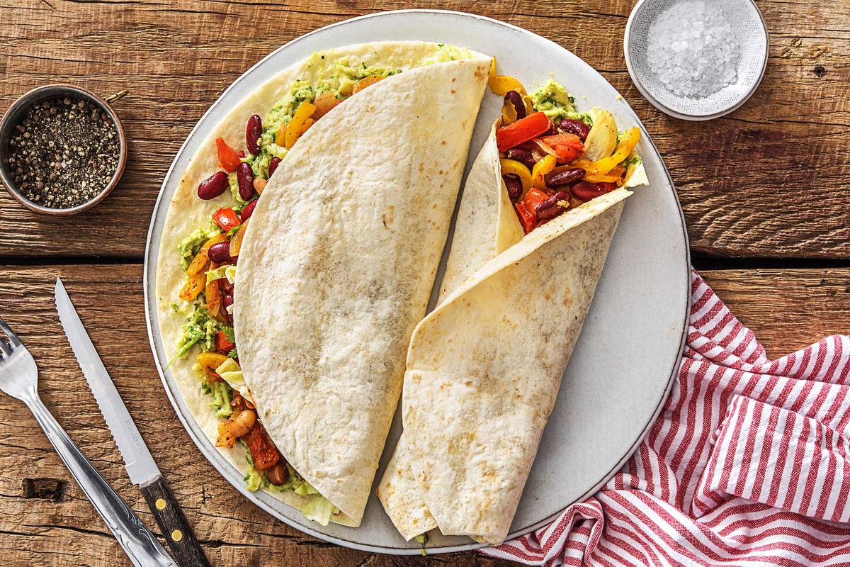 Mexikanische Burritos mit Bohnen