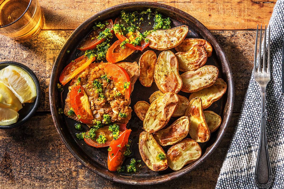 Sukower Welsfilet mit Ofenkartoffeln