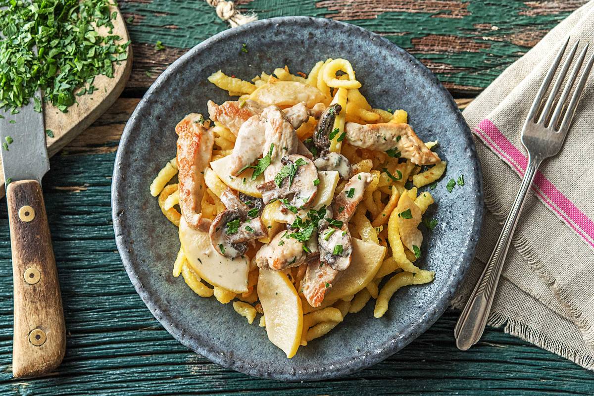 Schweinsgeschnetzeltes mit Spätzli