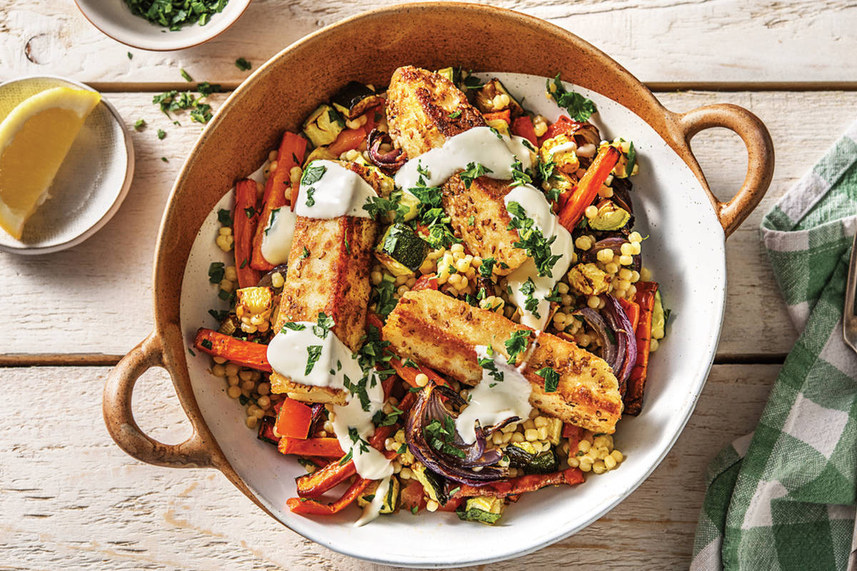 (Vegetarian) Zaatar Crusted Haloumi