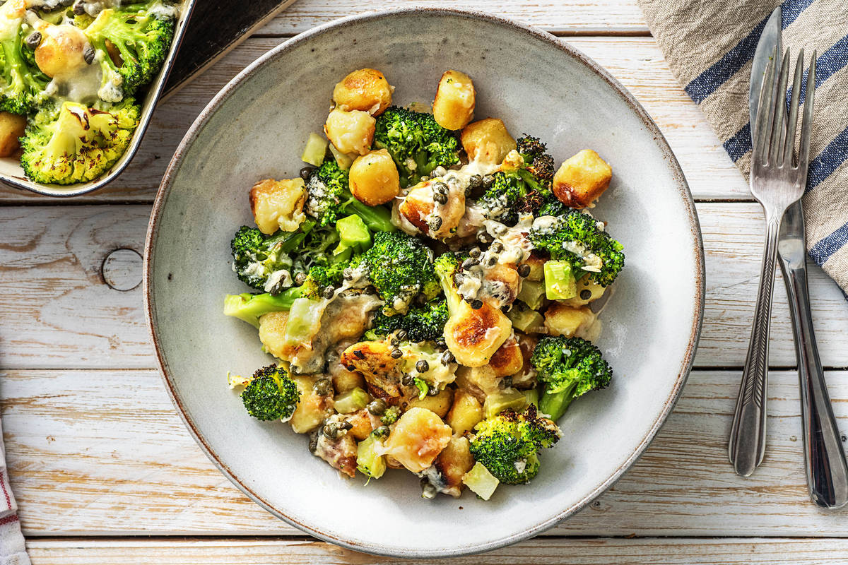 Gnocchi uit de oven met broccoli